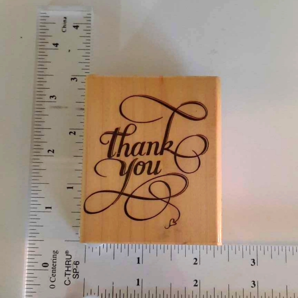 Elegant "Thank You" Rubber Stamp